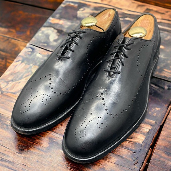 Allen Edmonds Black Fairfax Wholecut Wingtip Oxford Dress Shoes Mens 8 Fast Ship main image 4